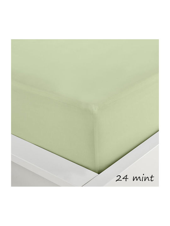 Sunshine Sheet Semi Double with Elastic 120x200+20cm. Menta 152 Mint 24