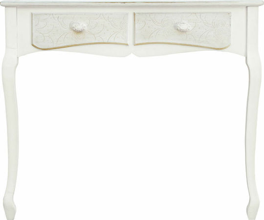 Clorine Konsole Holz White L90xB40xH78cm
