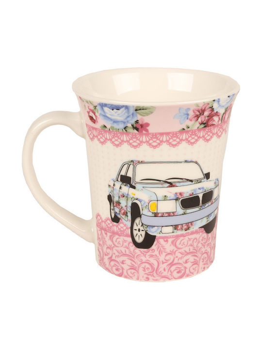 Keskor Car Ceramic Cup Pink 320ml