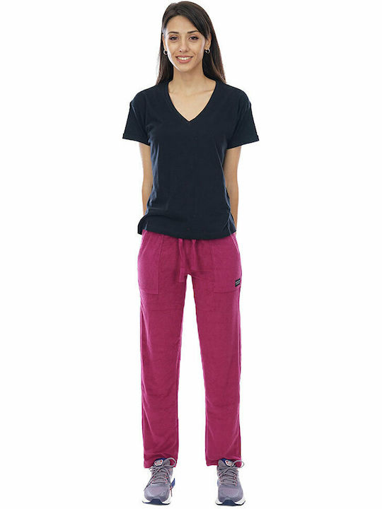 Body Action Damen-Sweatpants Fuchsie