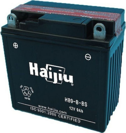 HaiJiu Motorradbatterie YT9B-BS 120A mit Kapazität 9Ah