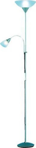 Trio Lighting Erzwo Floor Lamp H180xW28cm. with Socket for Bulb E27 White