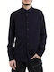 Scotch & Soda Men's Shirt Long Sleeve Cotton Navy Blue