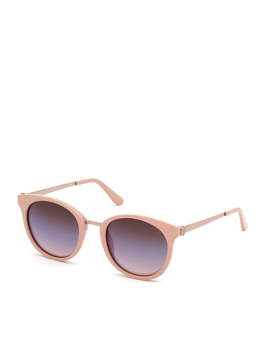 Guess Damen Sonnenbrille mit Rosa Gestell und Lila Verlaufsfarbe Spiegel Linse GU7688 74C