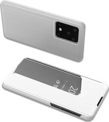 Hurtel Clear View Book Plastic Silver (Galaxy S...