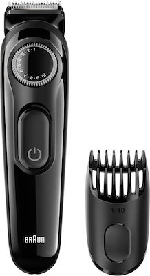 Braun Beard Trimmer 3 Επαναφορτιζόμενη Κουρευτική Μηχανή Μαύρη BT3222