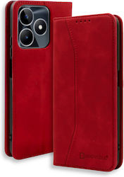 Leather Book Red (Redmi Note 4Realme C35)