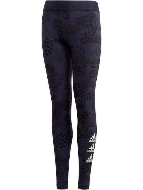 adidas Kids Legging Sports Long Navy Blue GRAPHIC