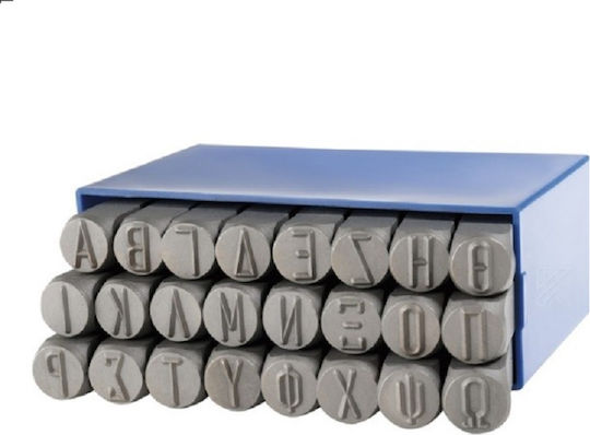 Donges Embossed letters Greek 4mm 943204 Stamped Letters Hand Tool Set 24pcs