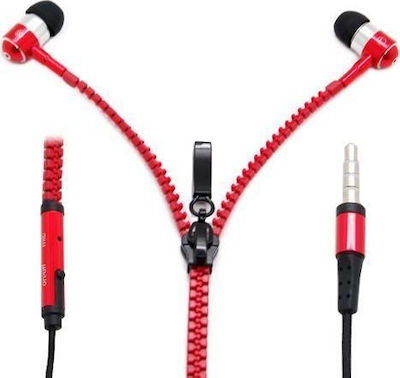 Amazing Zip In-Ear Freihändig Kopfhörer mit Stecker 3.5mm Rot