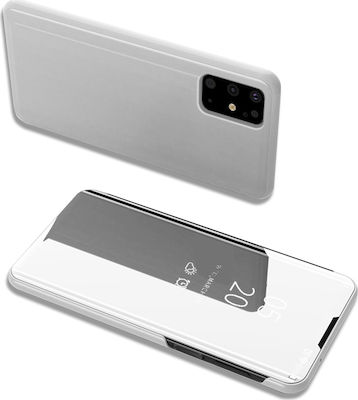 Hurtel Clear View Plastic Book Silver (Galaxy S20+)