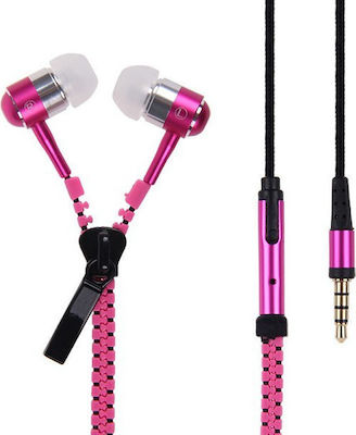 Amazing Zip In-ear Handsfree με Βύσμα 3.5mm Ροζ