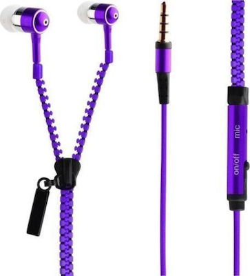 Amazing Zip In-ear Handsfree with 3.5mm Connector Purple