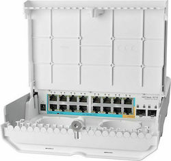 MikroTik netPower 15FR Verwaltet L2 PoE+ Switch mit 16 Ports Ethernet und 2 SFP Ports