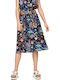 Donna Midi Rock Blau