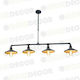 Aca Pendant Chandelier for 4 Bulbs E27 Black