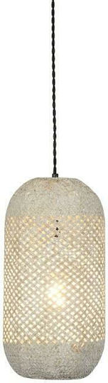 Aca Coconut Pendant Light White with Socket E27 20x20x120cm