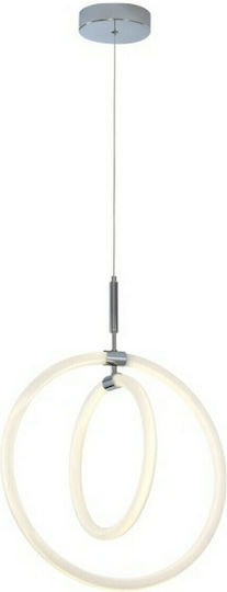 Spot Light Κρεμαστό Φωτιστικό Γκρι LED με Φυσικό Λευκό Φως
