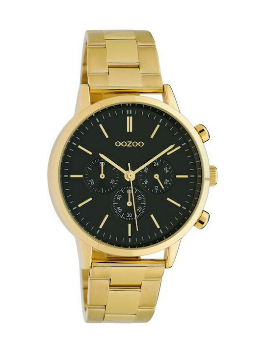 Oozoo Timepieces Women's Watch Chronograph with Gold Metal Bracelet