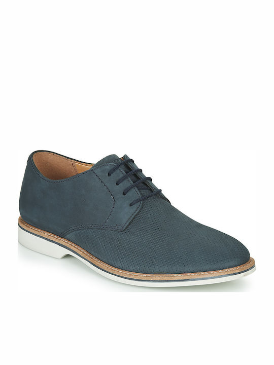 Clarks Atticus Men's Leather Casual Shoes Blue