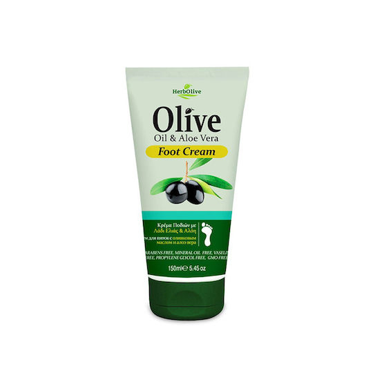 Madis Herbolive Olive Oil & Aloe Vera Ενυδατική Κρέμα Ποδιών 150ml