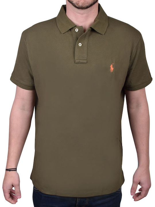 Ralph Lauren Ανδρικό T-shirt Κοντομάνικο Polo Χακί