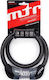 Meteor Protect Bicycle Cable Lock with Combination Black