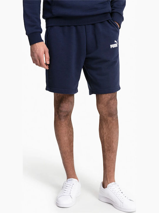 Puma Ess Slim Men's Sports Monochrome Shorts Navy Blue