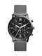 Fossil Neutru Ceas Barbati 44mm Cronograf Baterie cu Brățară din Metal Gri