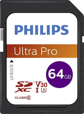 Philips Ultra Pro SDXC 64ГБ Клас 10 U3 V30 A1 UHS-I