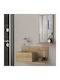 Rodos Entry Furniture with Mirror Natural 60x30x100cm