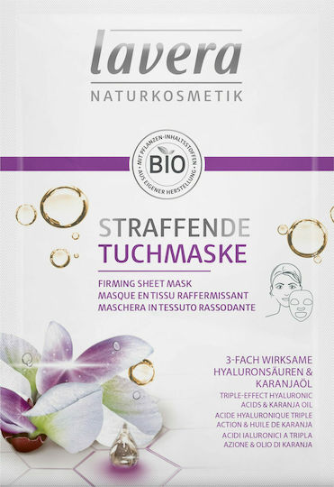 Lavera Firming Sheet with Triple Effect Hyaluronic Acids & Karanja Oil Sheet Μάσκα Προσώπου για Σύσφιξη