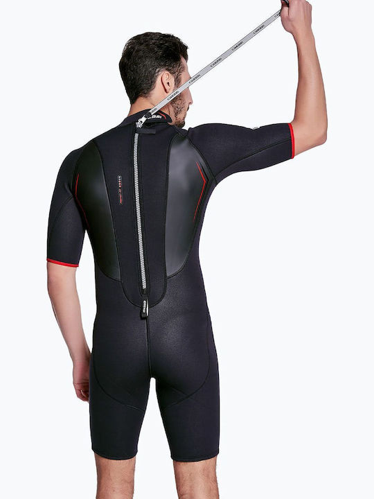 CressiSub Altum Wetsuit Playsuit with Zip Black Red 3mm