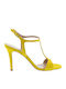 Mourtzi Suede Women's Sandals In Yellow Colour