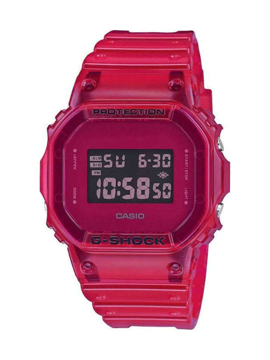 Casio G-Shock Uhr mit Fuchsie Kautschukarmband