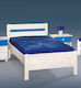 Νο6 Bed Single Made of Solid Wood for Mattress 90x190cm Color Options
