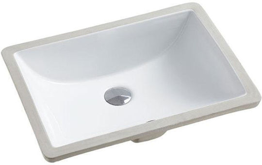 Pyramis Salvia Υποκαθήμενος Νιπτήρας Πορσελάνης 51x38.5x18cm Λευκός Pyramis Salvia Υποκαθήμενος Νιπτήρας Πορσελάνης 51x38.5x18cm Λευκός
