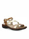 Parex Women's Flat Sandals Anatomic in Gold Color