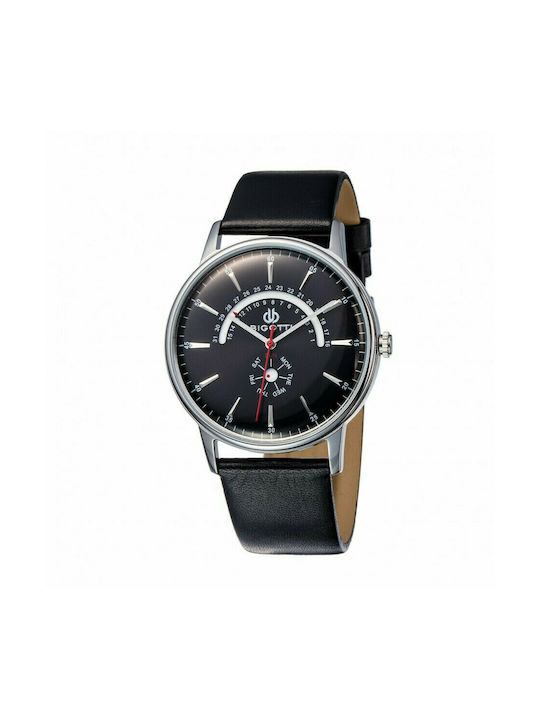 Bigotti Milano Watch Battery with Black Leather...