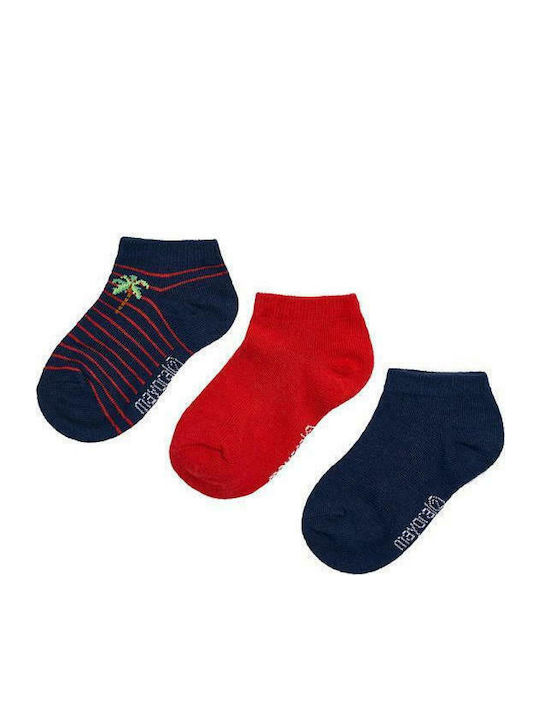 Mayoral Boys 3 Pack Ankle Socks Red