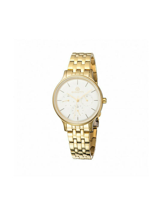 Bigotti Milano Watch with Gold Metal Bracelet BG0125-2