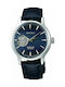 Seiko Presage Basic Line Ανδρικό Ρολόι 33.8mm Αυτόματο με Μπλε Δερμάτινο Λουράκι