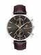 Gant Park Hill Day-Date II Мъжки Часовник 43.5mm На Батерия С Кафява Кожена Каишка