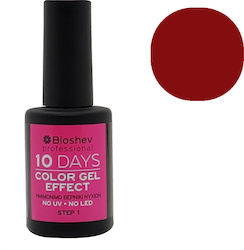 Bioshev Professional 10 Days Color Gel Effect Gloss Βερνίκι Νυχιών Μακράς Διαρκείας Κόκκινο 018 11ml