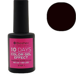 Bioshev Professional 10 Days Color Gel Effect Gloss Βερνίκι Νυχιών Μακράς Διαρκείας Μαύρο 022 11ml