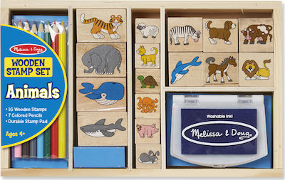 Melissa & Doug Σφραγίδες Animal Stamp Set για Παιδιά 4+ Ετών