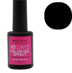 Bioshev Professional 10 Days Color Gel Effect Gloss Βερνίκι Νυχιών Μακράς Διαρκείας Μαύρο 060 11ml