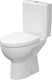 Cersanit Parva Floor-Standing Toilet Bottom Siphon with Flush with Cover Duroplast White