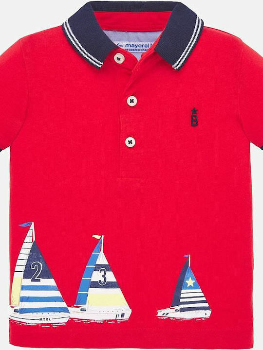 Mayoral Kids Polo Short Sleeve Red