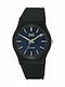 Q&Q Herrenuhr 40mm Batterie mit Schwarz Kautschukarmband